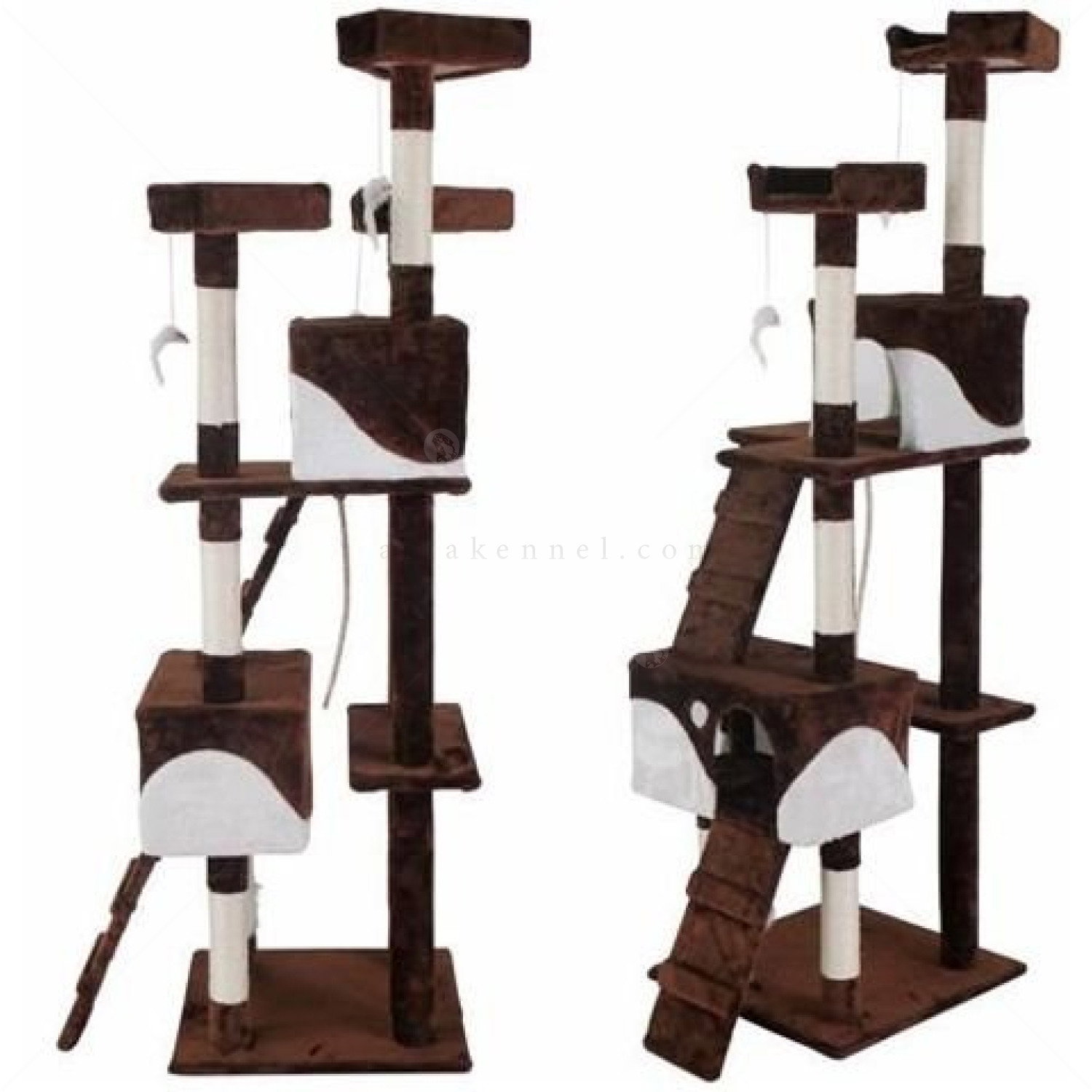 MALATEC Катерушка с драскалa за котки, 170 см., кафява