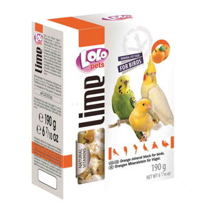 Минерално блокче с портокал за средни птици LOLO PETS