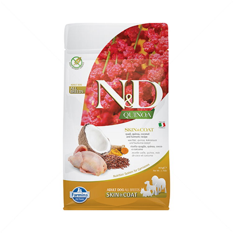 N&D Dog 0.800 кг Quinoa Skin&Coat Quail, coconut and tumeric