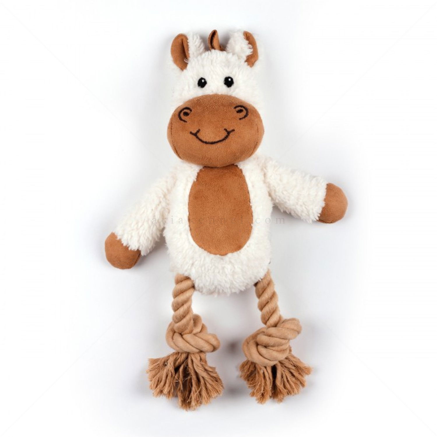 AFP Плюшенa овчицa с въже, бяла