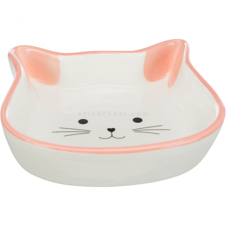 Керамична купа Глава на коте, TRIXIE, оранжева, 12х12 см