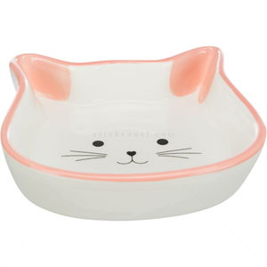 Керамична купа Глава на коте, TRIXIE, оранжева, 12х12 см