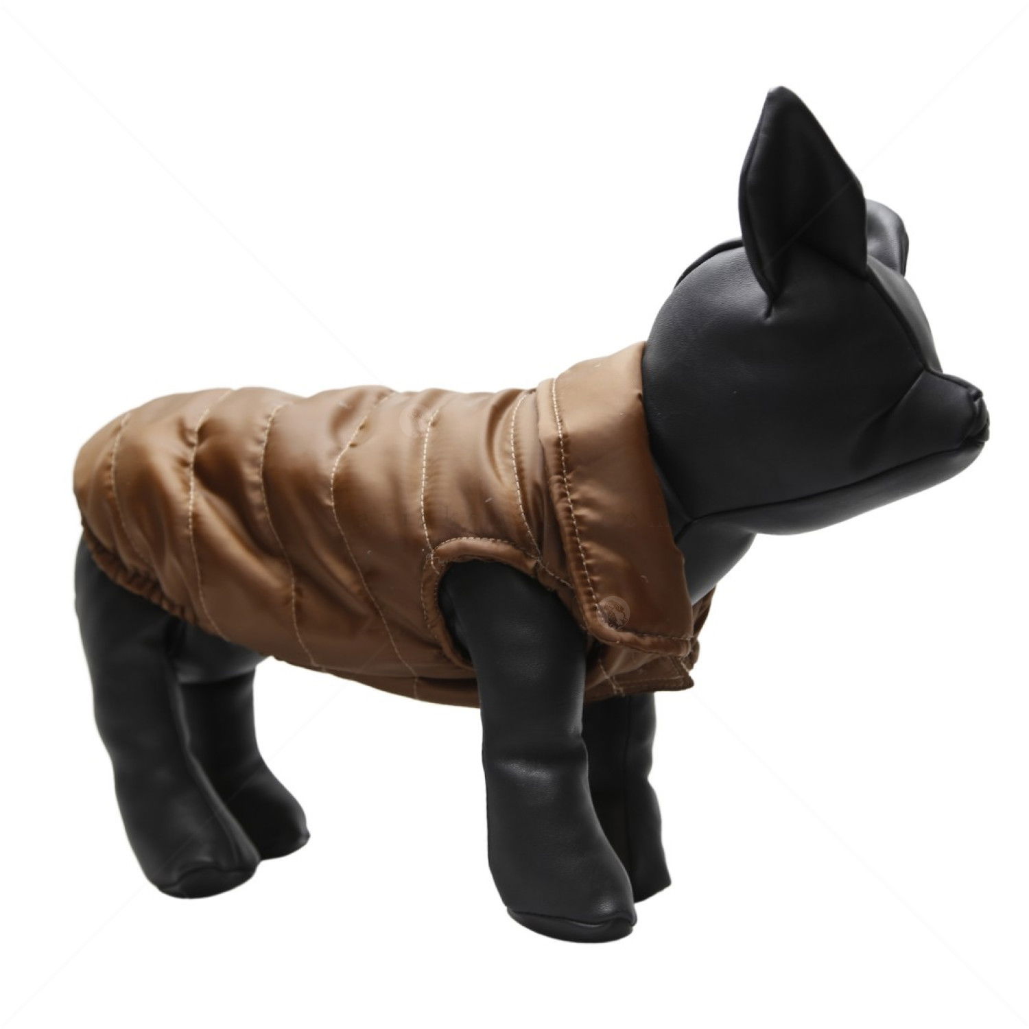 Ватиран елек с качулка ANIPRO Mobby XS, 24 см, кафяво