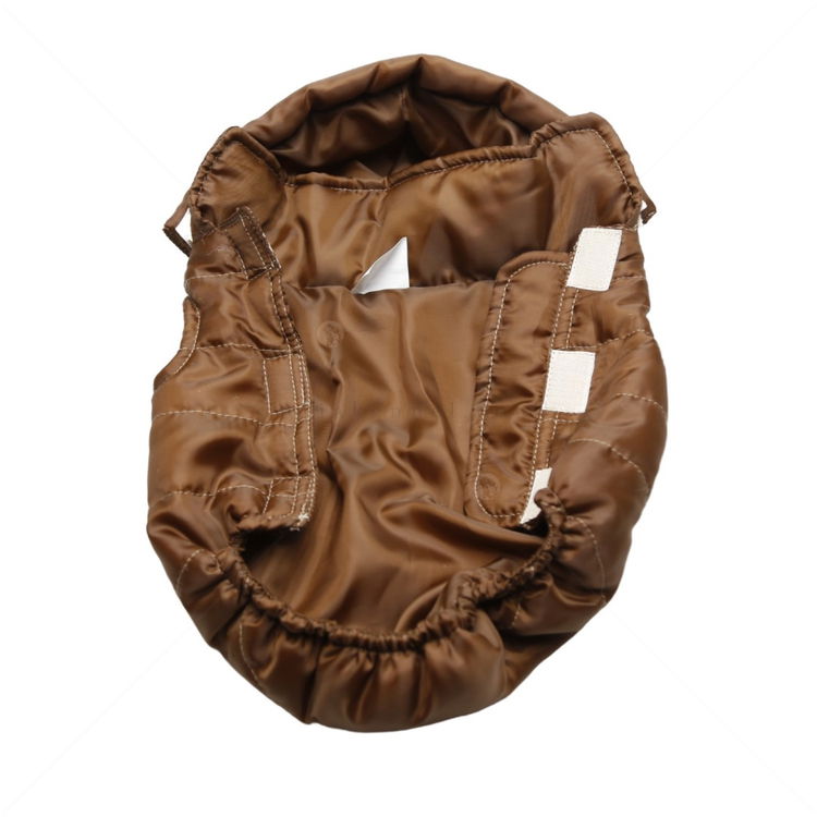 Ватиран елек с качулка ANIPRO Mobby XS, 24 см, кафяво