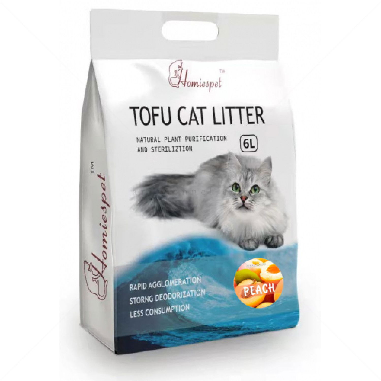 HOMIESPET Тофу 6 л. с аромат на Праскова