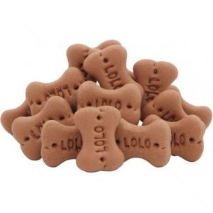 Бисквити мини кокалчета с аромат на шоколад в буркан LOLO PETS, 210 гр