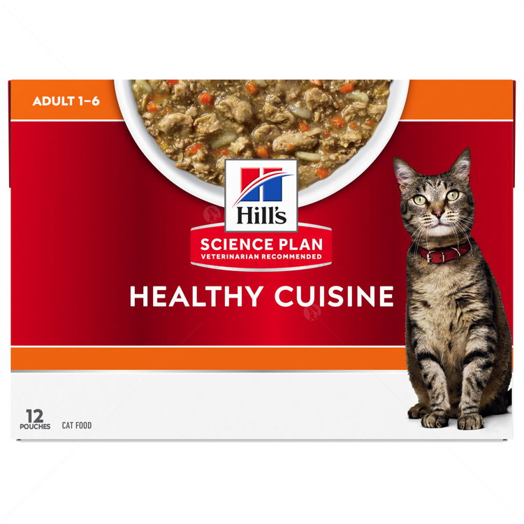 HILL'S Healthy Cuisine Adult 80 гр. Stew Chicken - пауч за котки, задушено със зеленчуци и пилешко месо