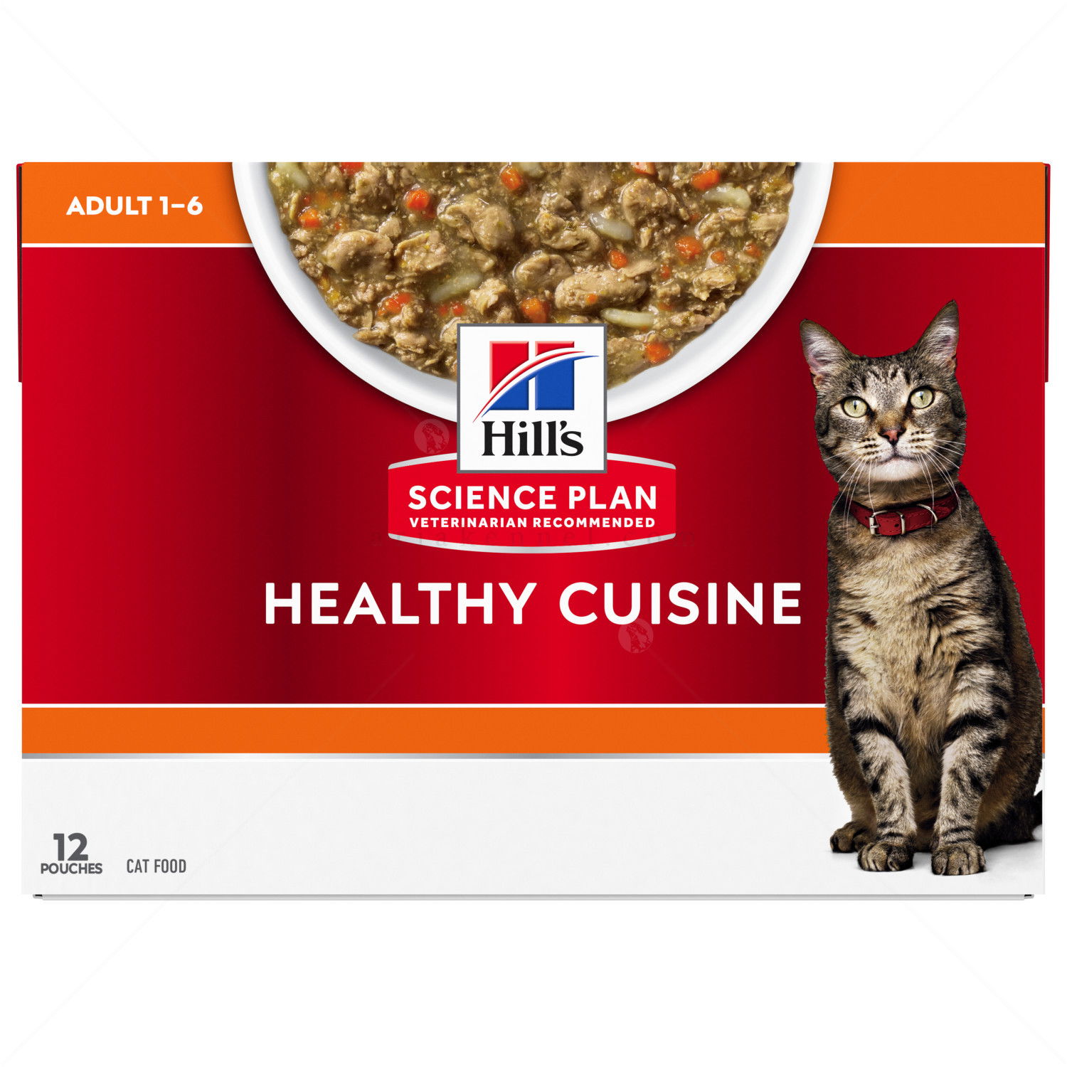 HILL'S Healthy Cuisine Adult 12x80 гр. Stew Chicken - паучове за котки, задушено със зеленчуци и пилешко месо