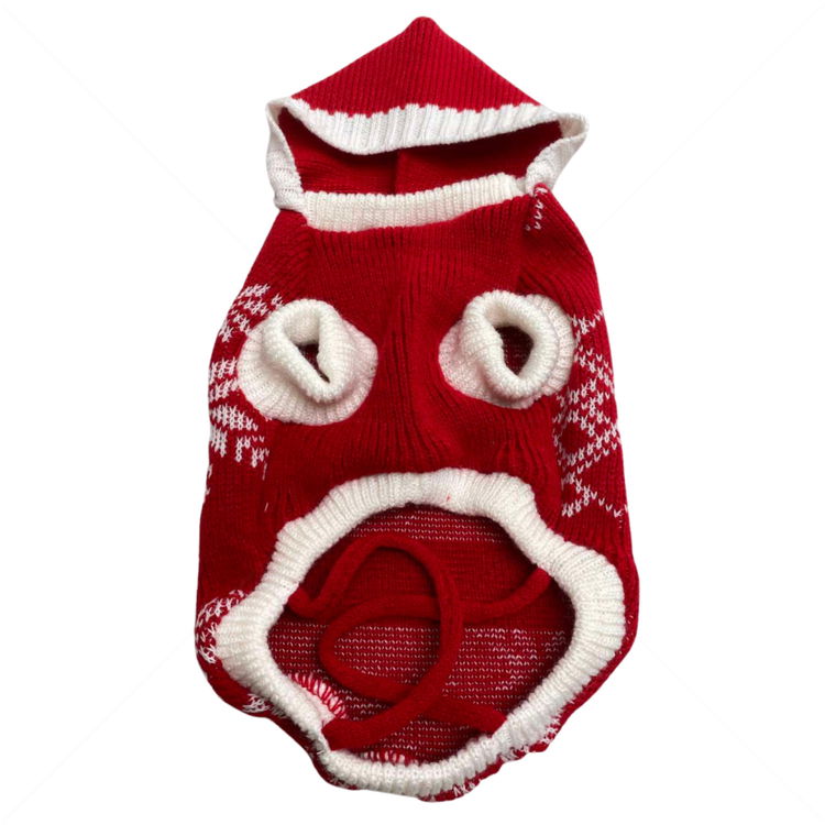 Плетен пуловер с качулка, размер XS, HAPPY PUPPY, модел 68