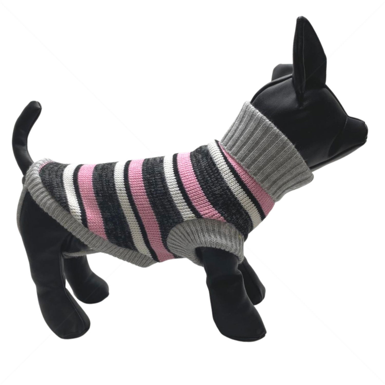 Плетен пуловер поло Модел 76, HAPPY PUPPY, XXS, 18-20 см.