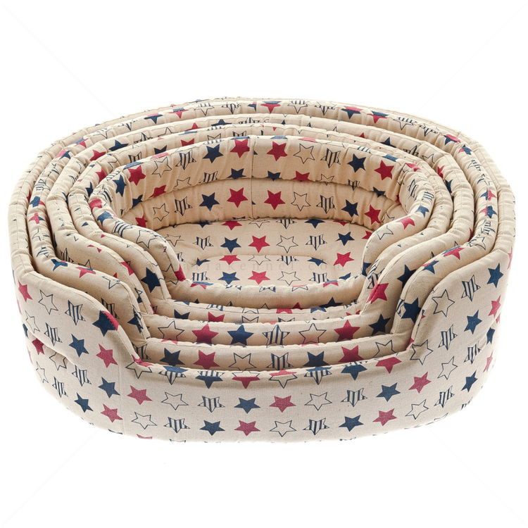 FERRIBIELLA Овално легло - бежово, звезди