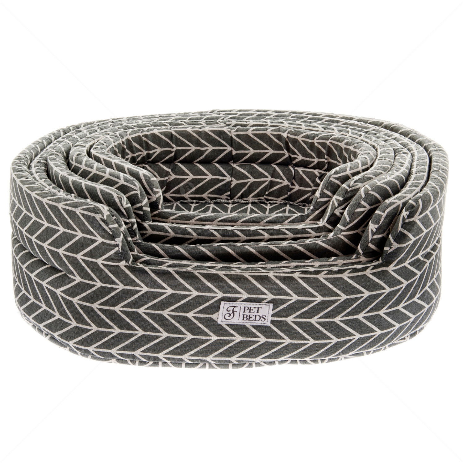 FERRIBIELLA Овално легло - тъмносиво