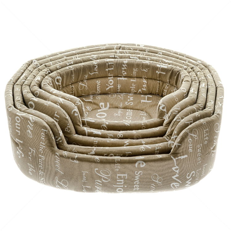 FERRIBIELLA Овално легло - бежово, думи