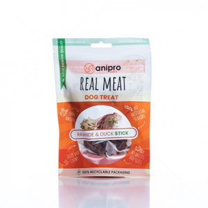 Кожени солети, обвити с патешко месо 80 гр ANIPRO Real Meat