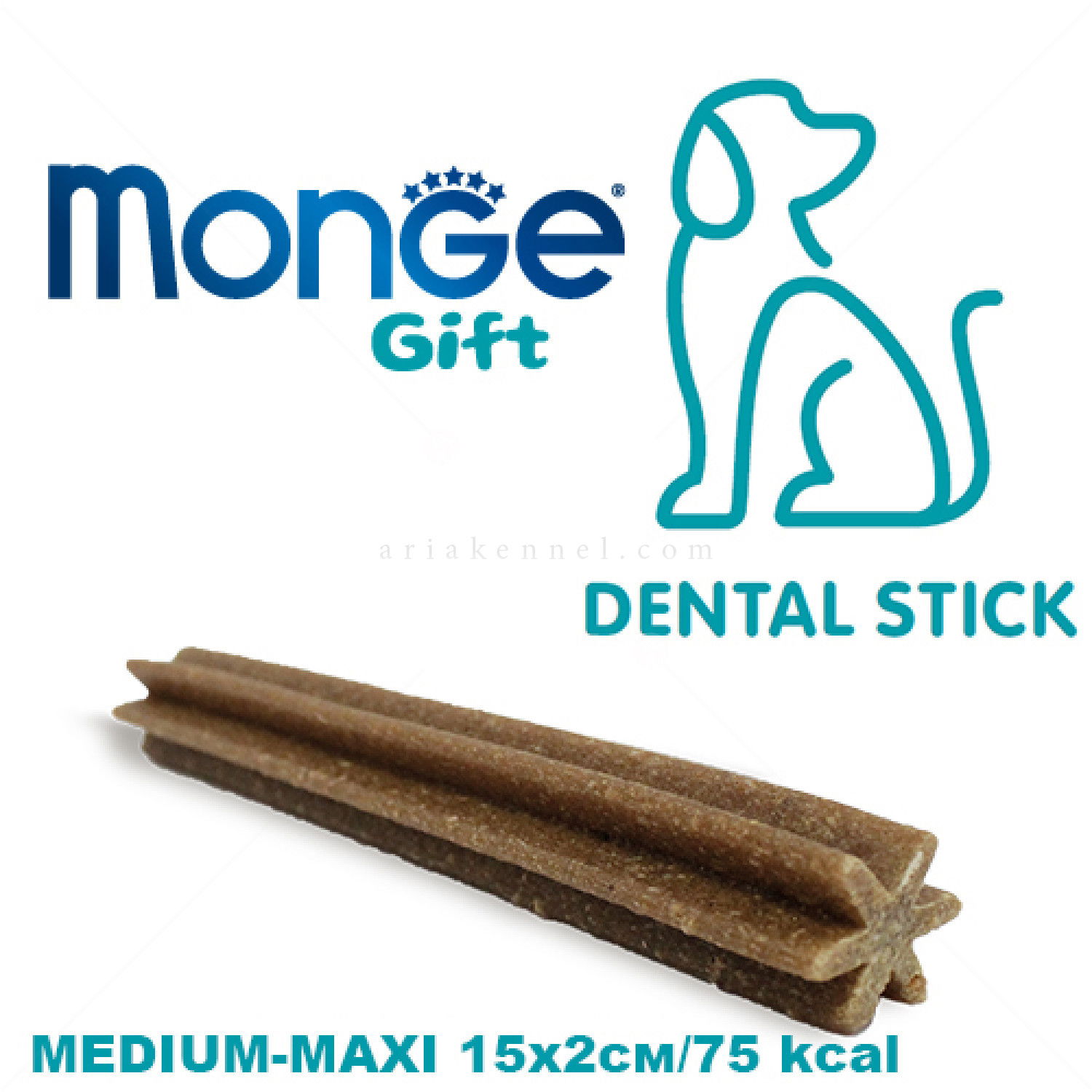Дентални пръчки за подрастващи кученца от средни и едри породи MONGE Gift Dental Sticks Medium-Maxi Puppy&Junior