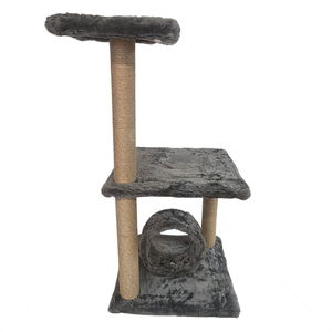 Катерушка за котки на два етажа с тунел, SPECIAL CAT, тъмносива