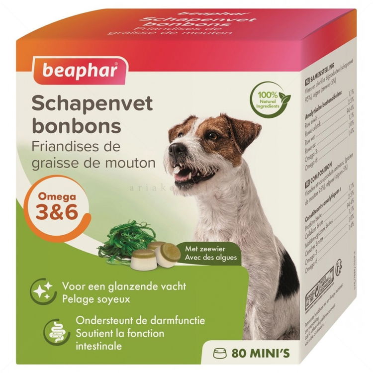 BEAPHAR Бонбони с овча мас и морски водорасли, 80 бр/245 гр.