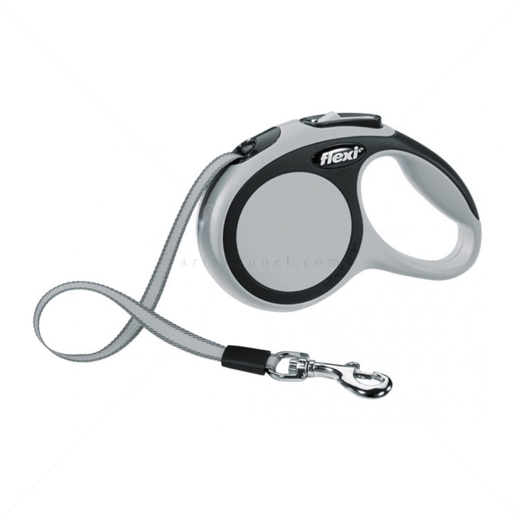 FLEXI Comfort Black XS лента – Автоматичен повод, сив