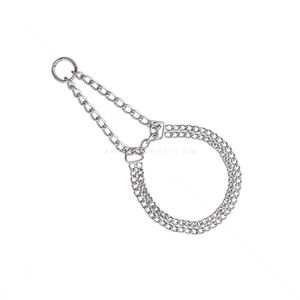 Двуредово колие за късокосмести кучета NOBBY Chains, метално, 2.5 мм/40-50 см