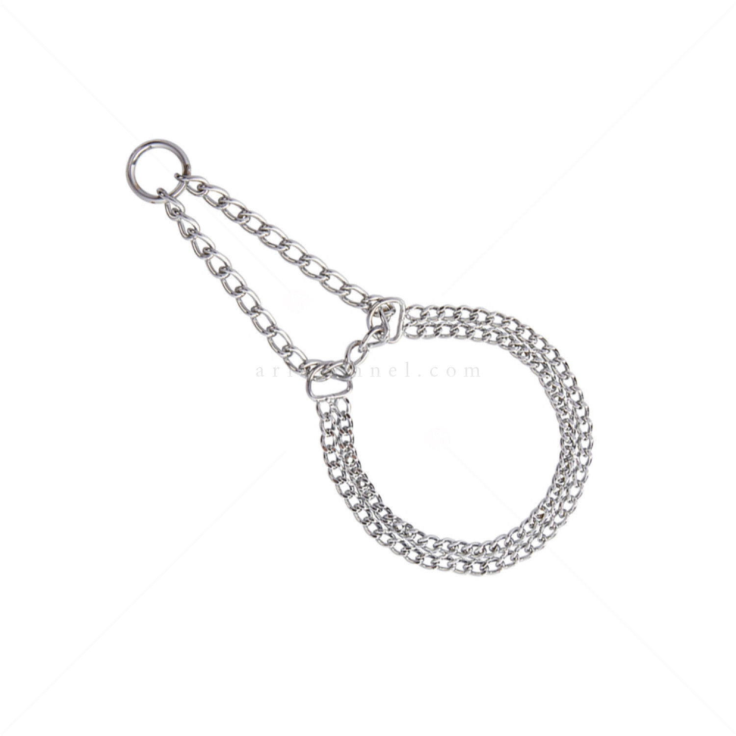 Двуредово колие за късокосмести кучета NOBBY Chains, метално, 2.5 мм/40-50 см