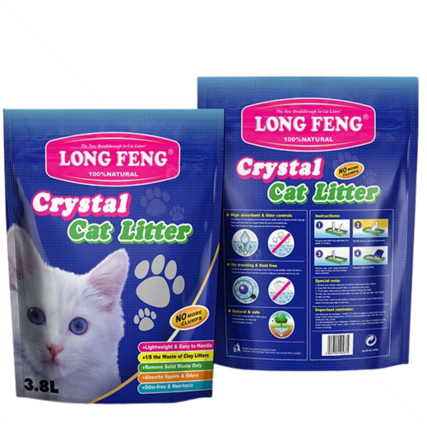 Силиконова тоалетна LONG FENG 3.8 л. с аромат на ябълка