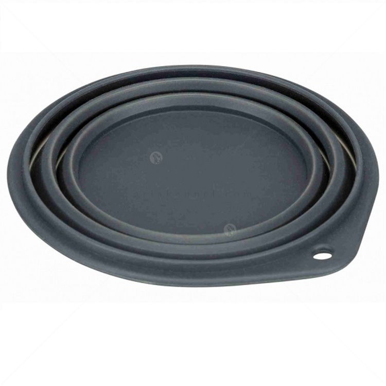 Сгъваема силиконова купичка TRIXIE, 0.500 л, 14 см, сива