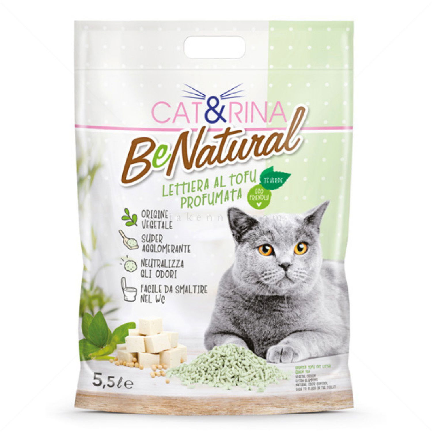 Тофу 5,5 л. CAT&RINA BeNatural с аромат на зелен чай