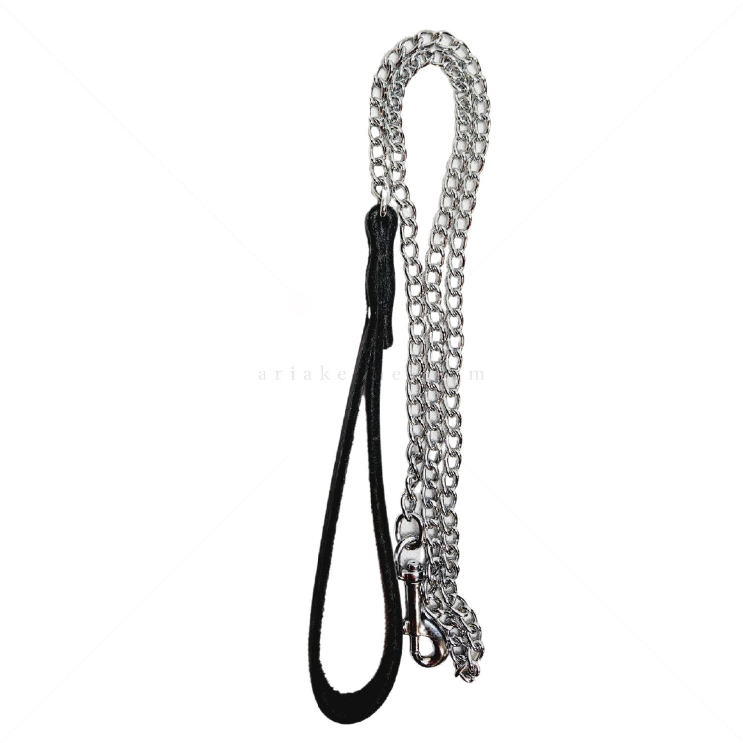 Повод синджир ANIPRO 20 мм/100 см, черна дръжка