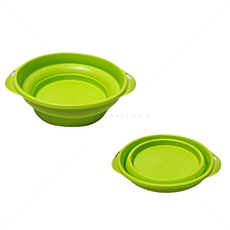 Сгъваема силиконова купичка GEORPLAST, малка, зелена