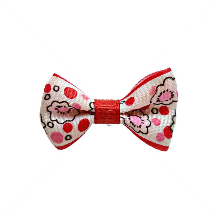 Панделка с щипка MINA PET, бяла