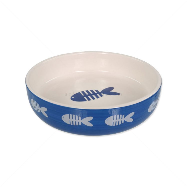 Керамична купа MAGIC CAT риба, синя, 13x4 см
