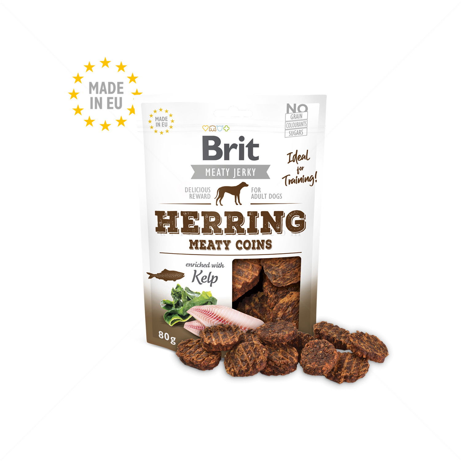BRIT Jerky Snack 80 гр. – месни кръгчета с херинга