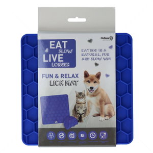 Подложка за близане EAT SLOW Live, синя