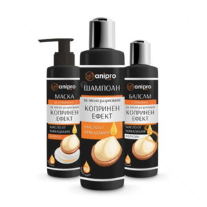 Шампоан за копринен ефект и лесно разресване ANIPRO Lux, с масло от макадамия
