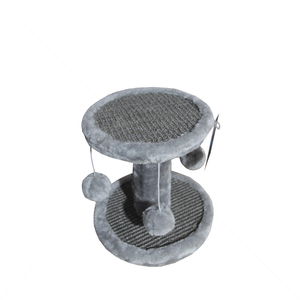 Кръгла катерушка с четири топчета VALENGER, светло сива