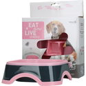 Купичкa за лакоми кучета, EAT SLOW, квадрат, розова, 13 см
