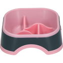 Купичкa за лакоми кучета, EAT SLOW, квадрат, розова, 13 см