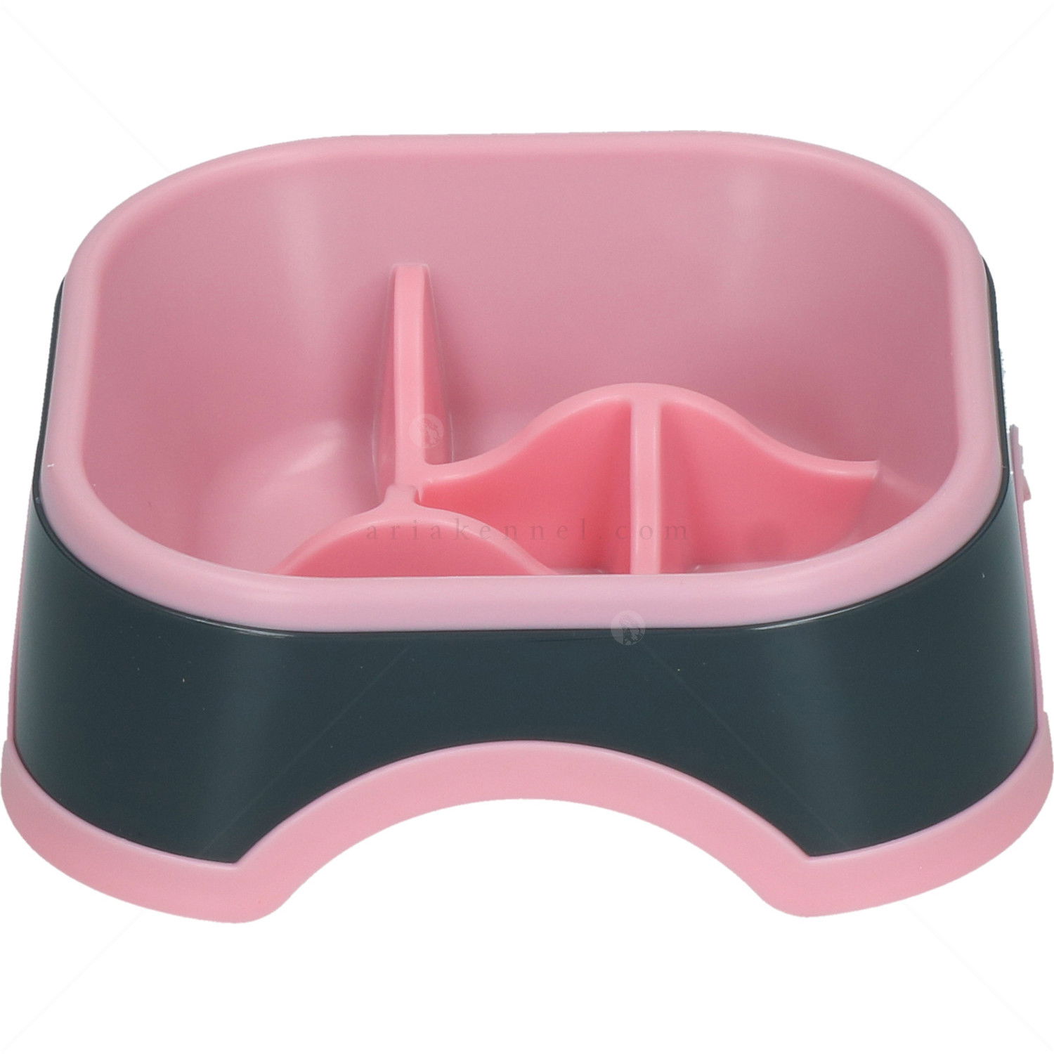 EAT SLOW Купичкa за лакоми кучета, квадрат, розова, 16 см.