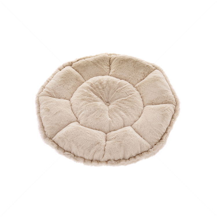 FERRIBIELLA Tana - самозатоплящо се плюшено легло в млечнобяло