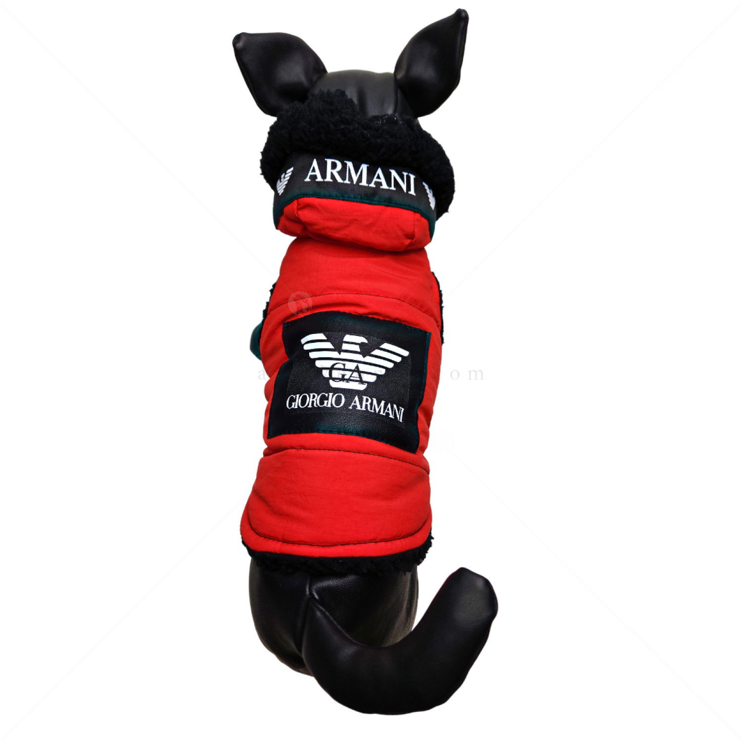 Шушлякова грейка с качулка и емблема,  S, червена