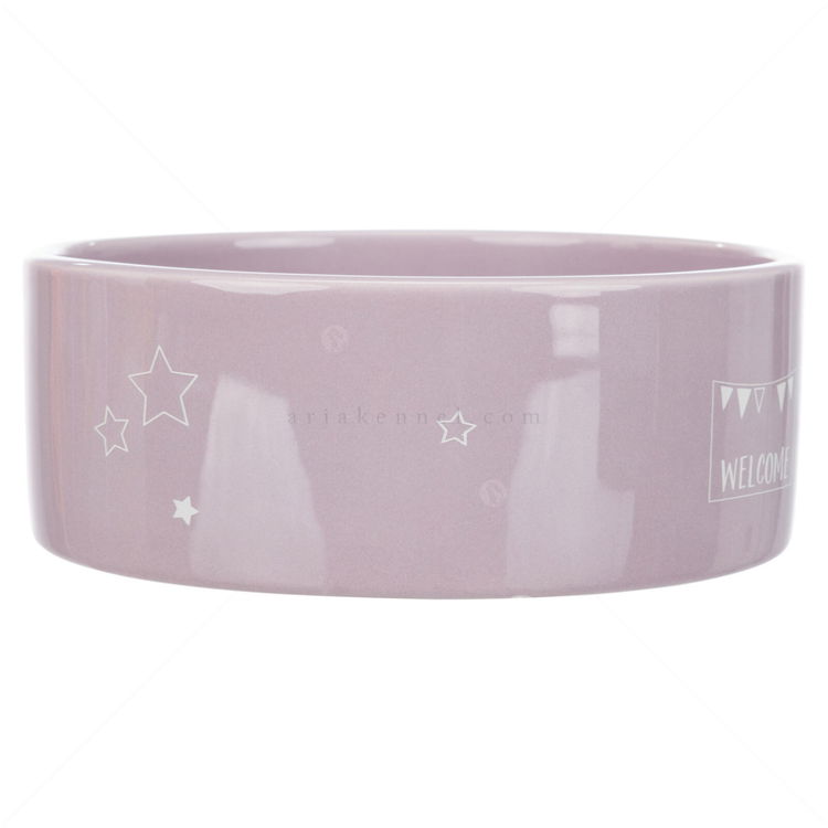 Керамична купа Welcome, TRIXIE, лилава, 16 см