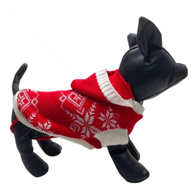 Плетен пуловер с качулка, HAPPY PUPPY, модел 68