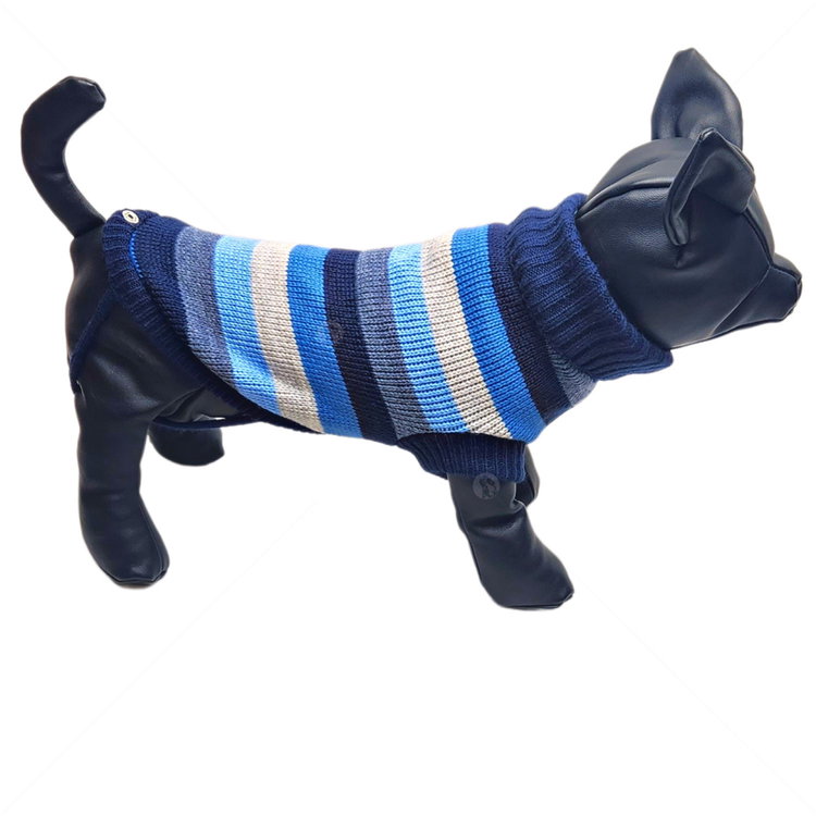 Плетен пуловер поло с дъждобран, размер XS, HAPPY PUPPY, модел 25