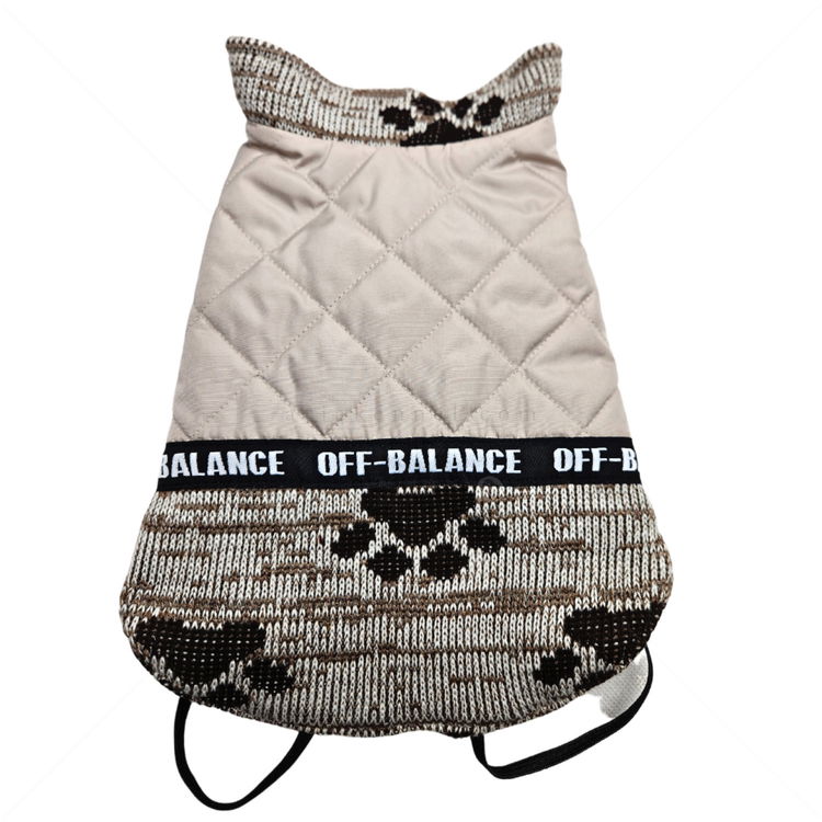 Двулицева грейка в бежово с кафяви лапички, HAPPY PUPPY, XS