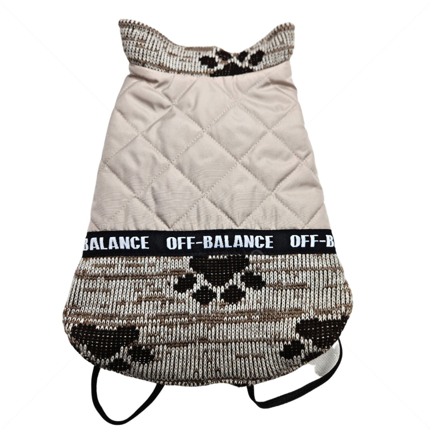 Двулицева грейка в бежово с кафяви лапички, HAPPY PUPPY, XS