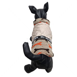 Двулицева грейка в бежово с оранжеви кокалчета, HAPPY PUPPY, S