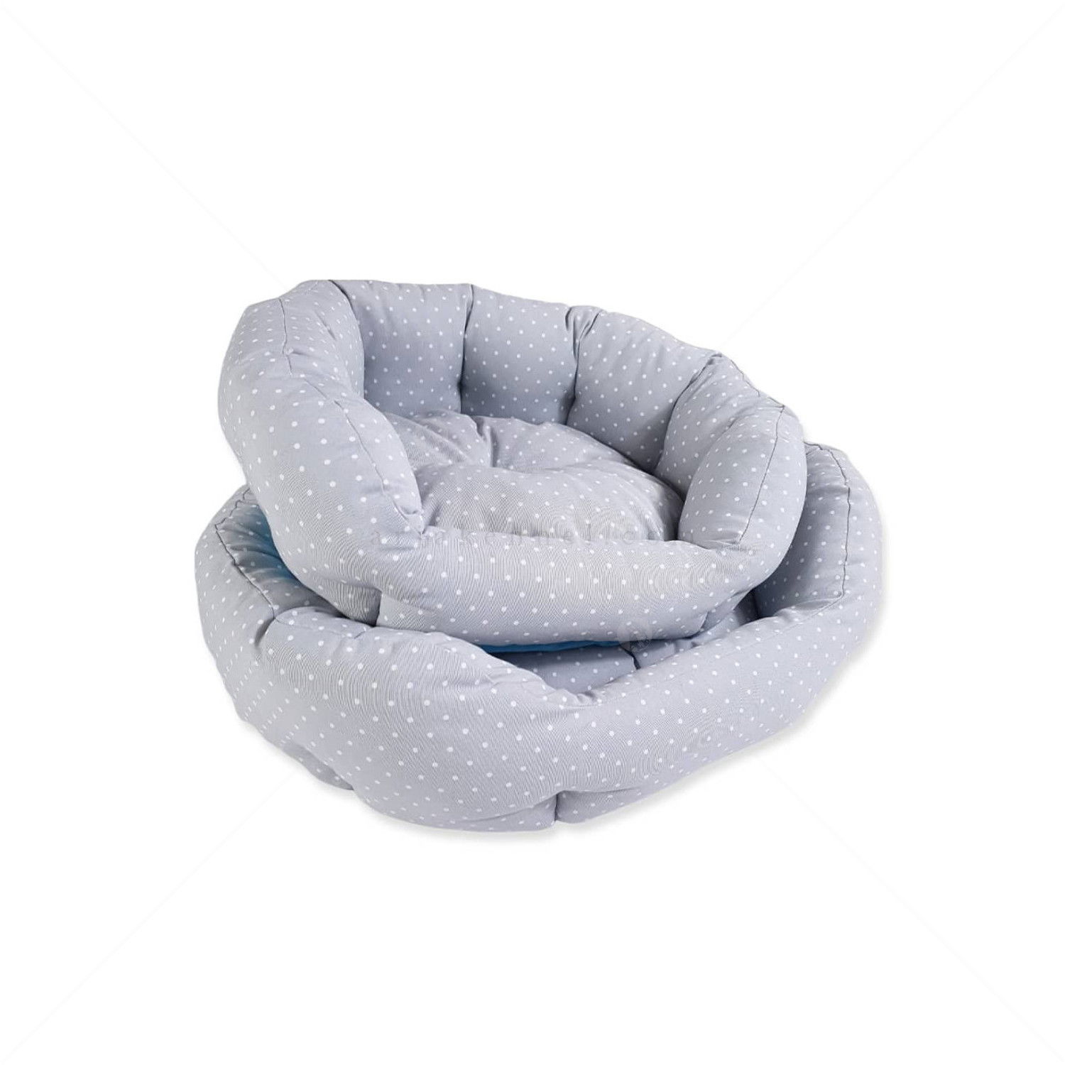 FERRIBIELLA Dot - овално легло на точици, сиво