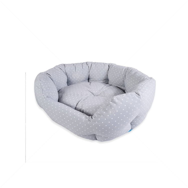 FERRIBIELLA Dot - овално легло на точици, сиво