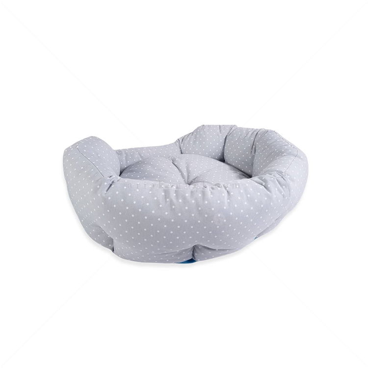 FERRIBIELLA Dot - овално легло на точици, сиво
