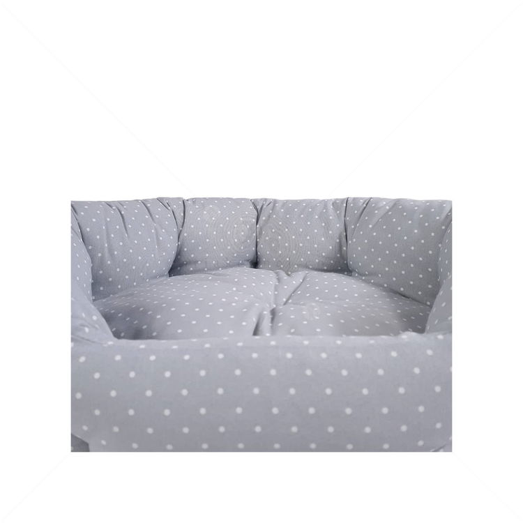 FERRIBIELLA Dot - овално легло на точици, сиво